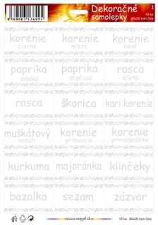 Samolepky na KORENIČKY -Sada 1  (biele)